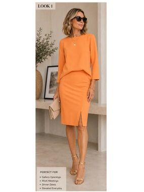 NWOT 2pc Brian Bailey Skirt SZS and Top SzM